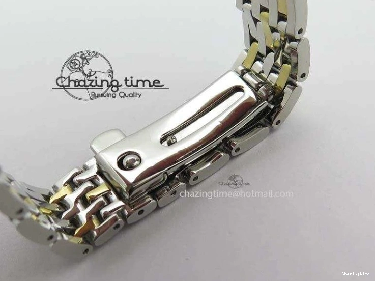 0111 De Ville 27mm SS YG Ladies MK 1:1 Best Edition White MOP Dial On SS Bracelet Ronda Quartz Sophisticated 8192